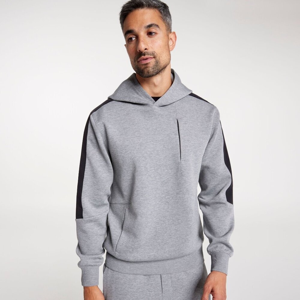 VRST Men's Pinnacle Fleece Hoodie, Small, Mid Grey Heather